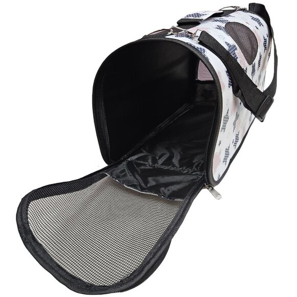 Pet Carrier, Beige with Stars Print - Picture 5 of 8